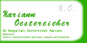 mariann oestereicher business card